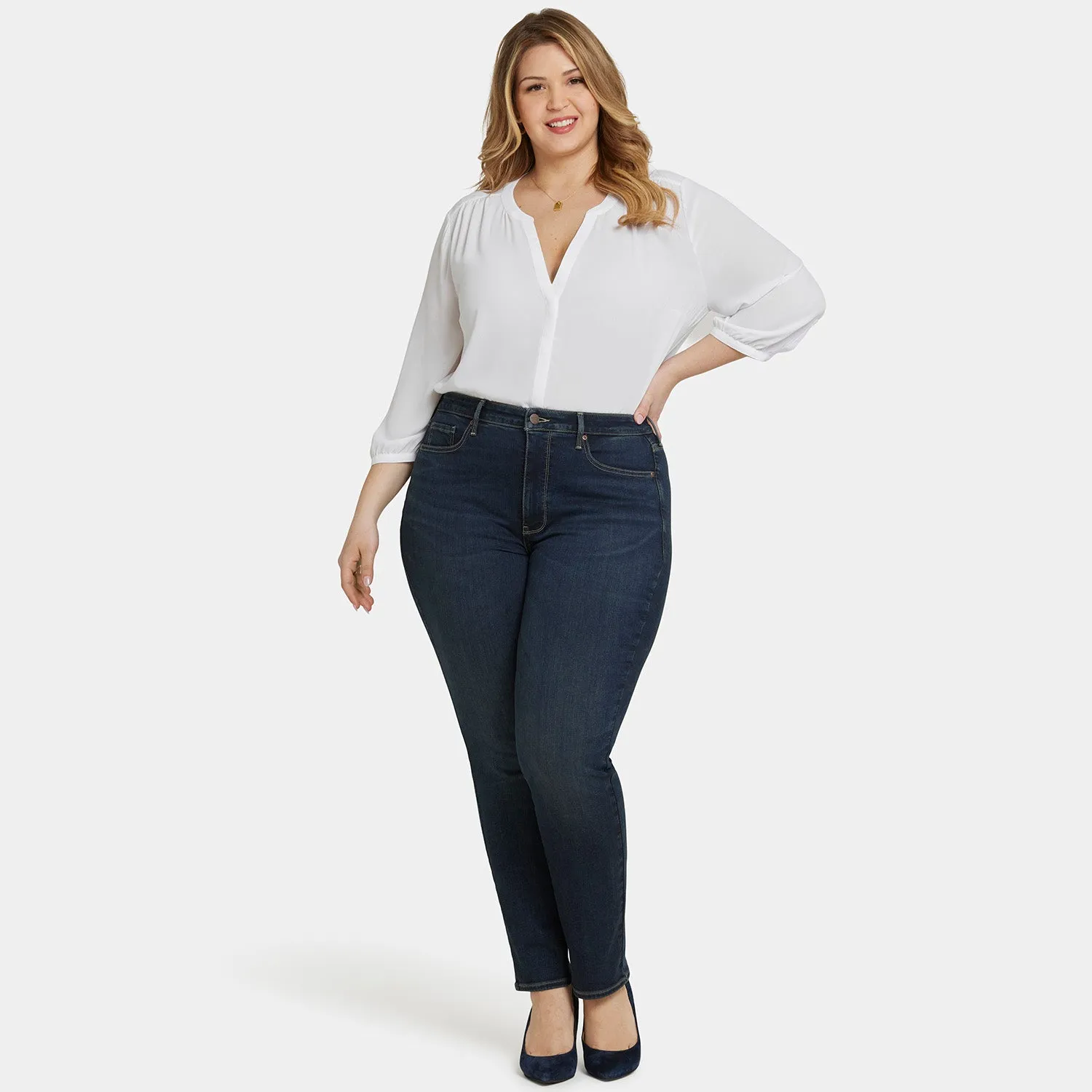 NYDJ Sheri Slim Jeans Plus Size Presley High Rise