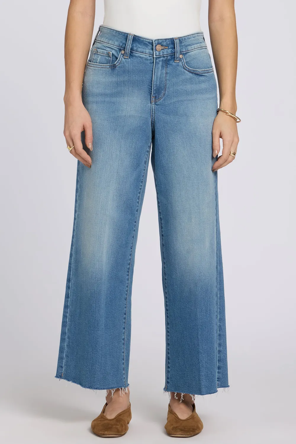 NYDJ Teresa Wide Leg Ankle Jeans Port Sea Weit