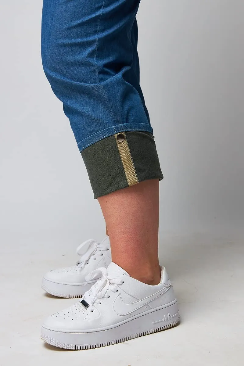 Wille Schlupfjeans Blau mit Gummizug leichte Damenjeans