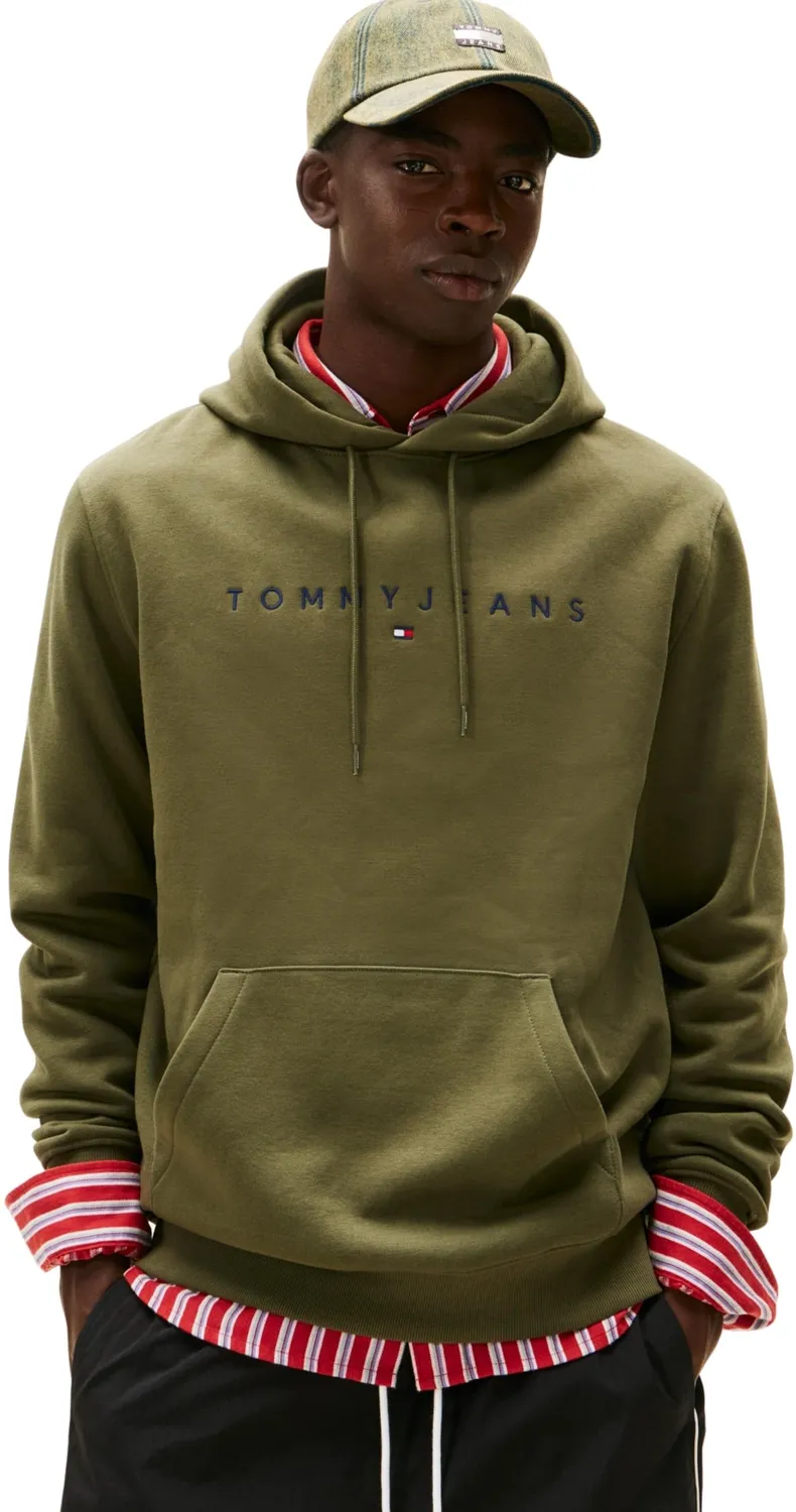 Tommy Jeans Linear Logo Hoodie Herren Gr. M Kapuze