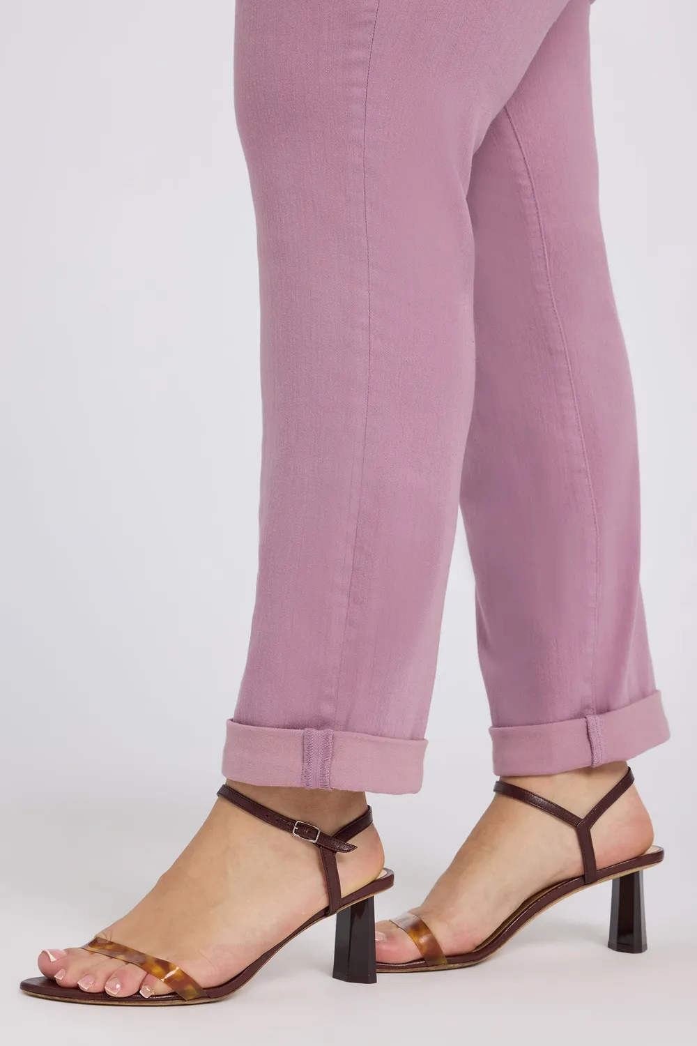 NYDJ Marilyn Straight Jeans Plus Dusky Daisy rosa