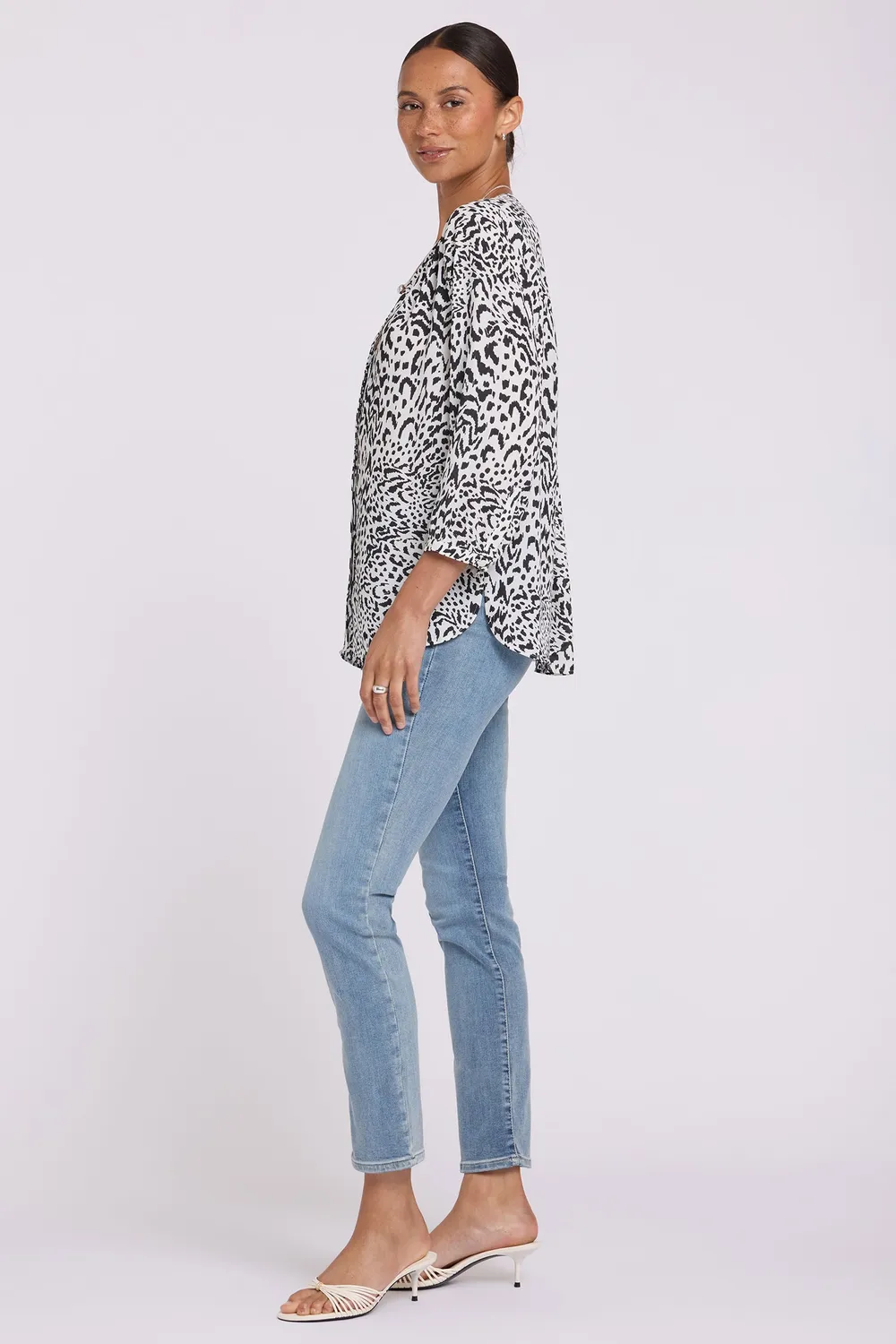 NYDJ Pintuck Bluse Caitlyn 3/4-Arm luftig
