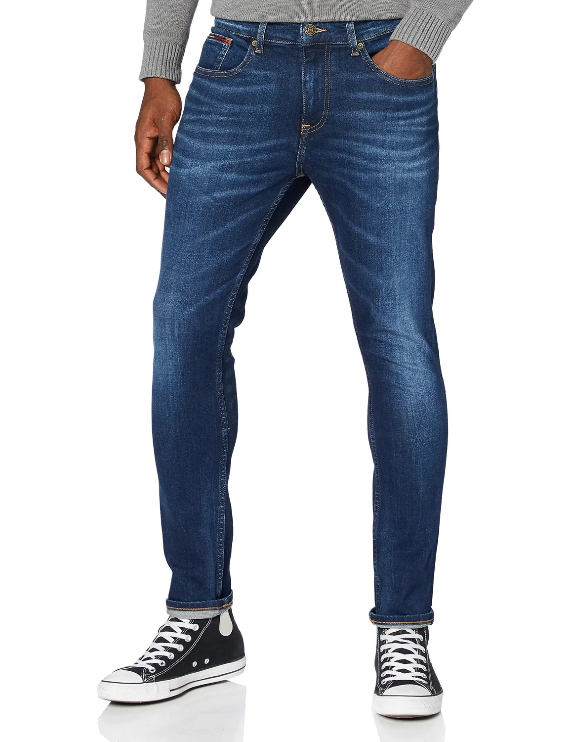 Tommy Jeans Austin Slim Tapered Jeans 27W/32L Dunkelblau Stretch