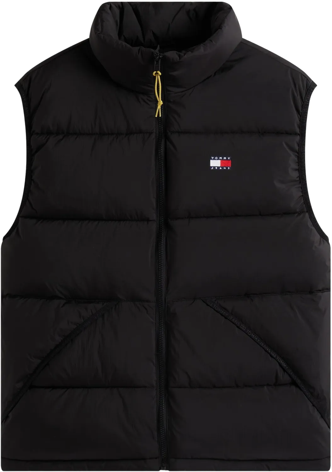 Tommy Jeans Vail Weste Herren 3XL Schwarz Stehkragen