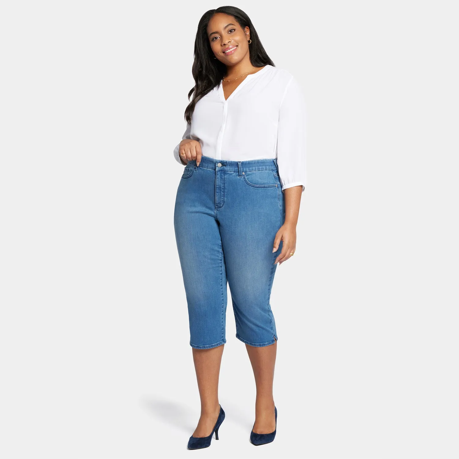NYDJ Waist-Match Crop Jeans Contented Plus