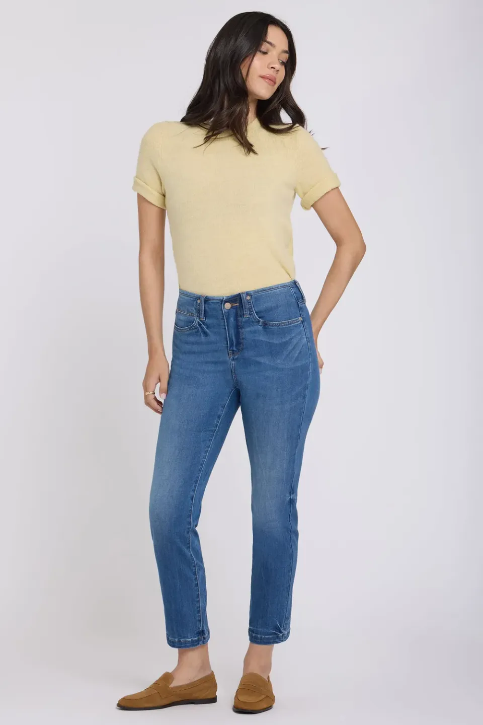 NYDJ Sheri Slim Straight Ankle Jeans Wild River