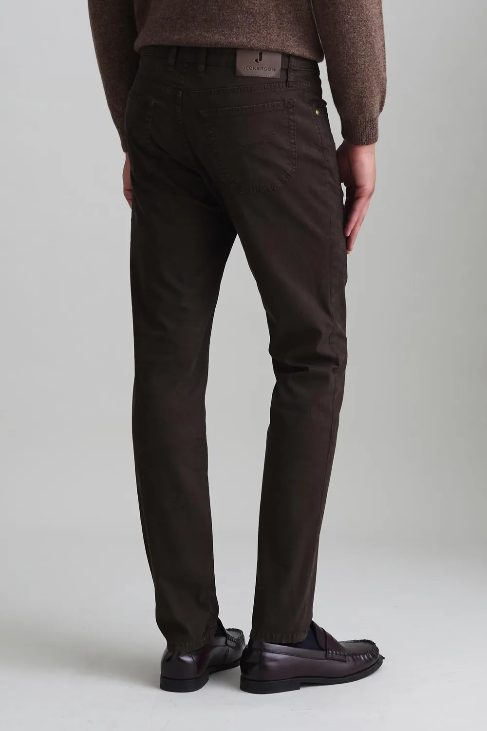 Jeckerson John Toppa Hose Slim Fit dunkelbraun Twill