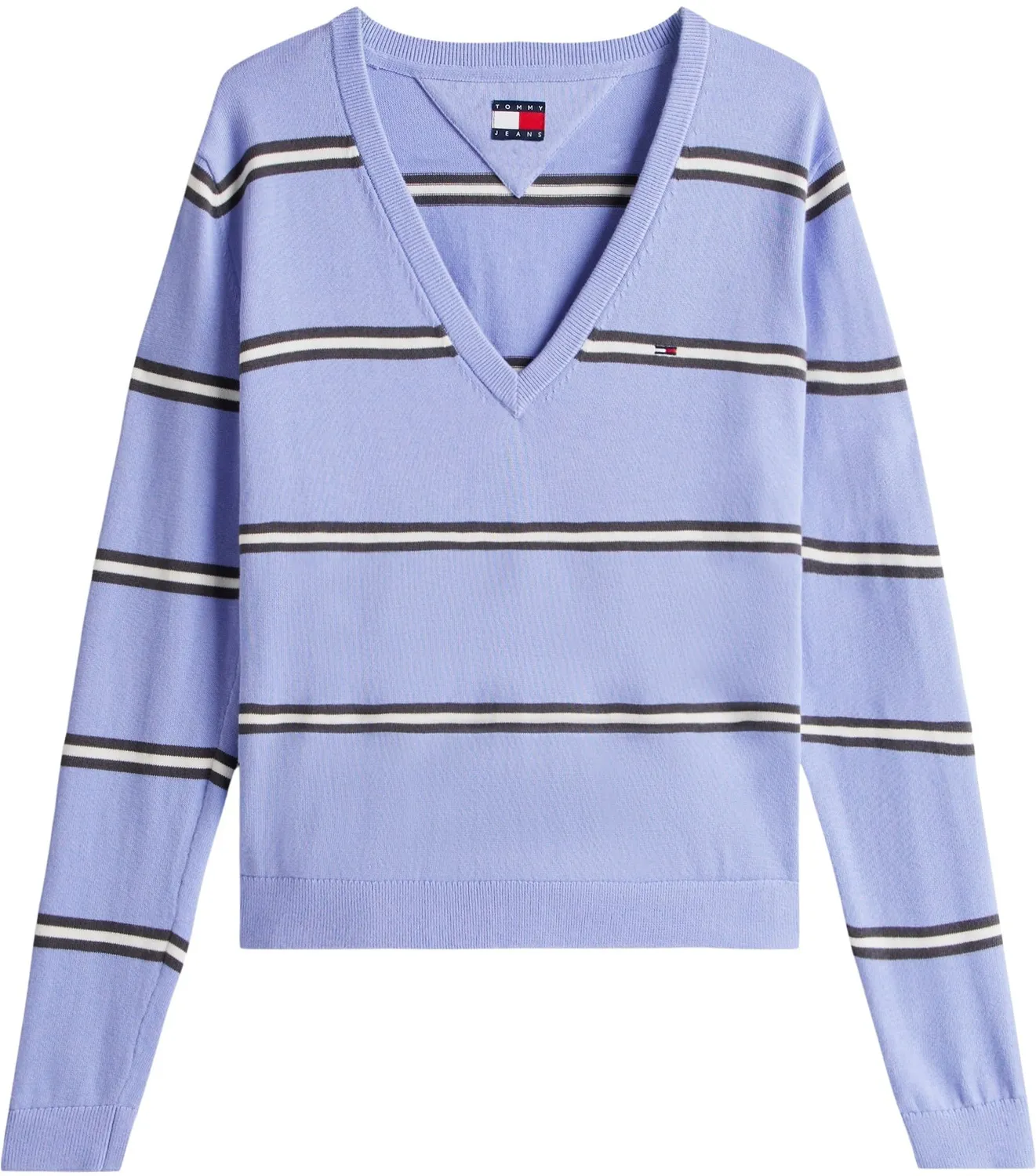 Tommy Jeans Essential V-Ausschnitt Pullover Baumwolle