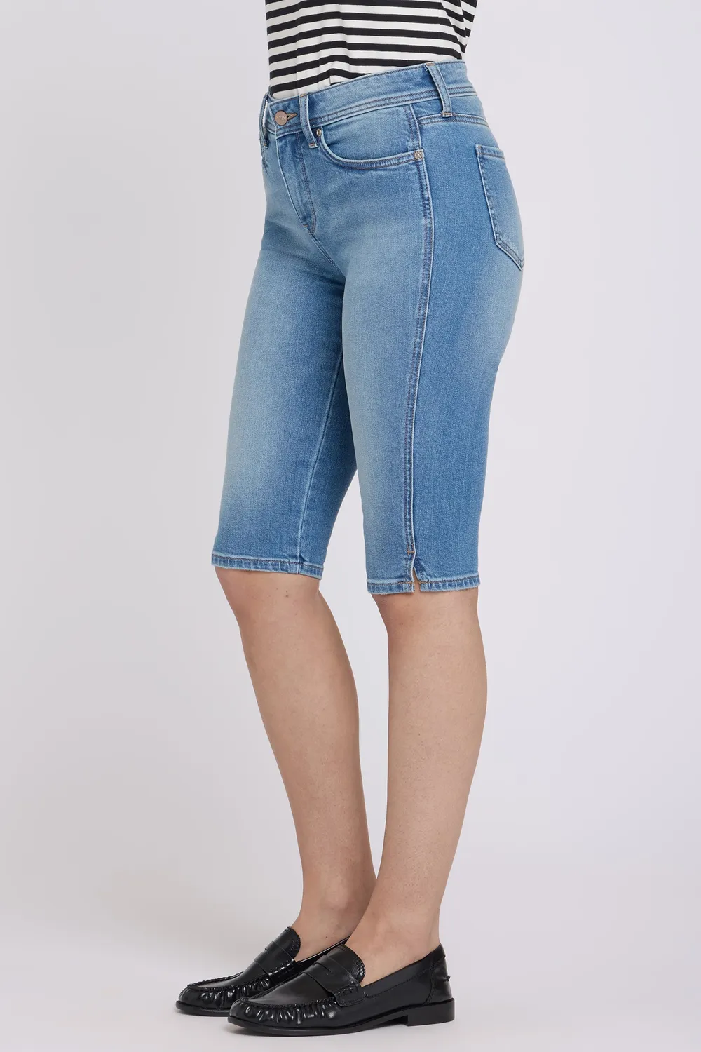 NYDJ Sophie Bike Capri Jeans Port Sea Mid Rise