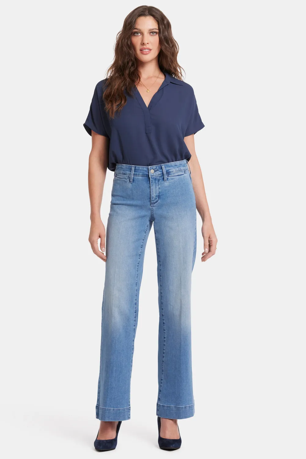 NYDJ Teresa Trouser Wide-Leg Jeans Everly hoher Bund