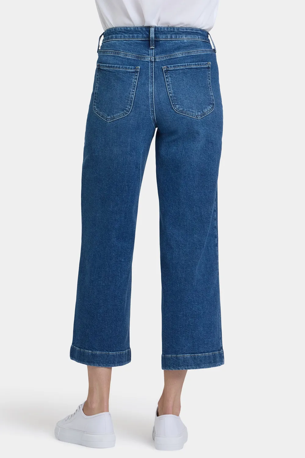 NYDJ Teresa Wide Leg Ankle Jeans Opera Blue High Rise