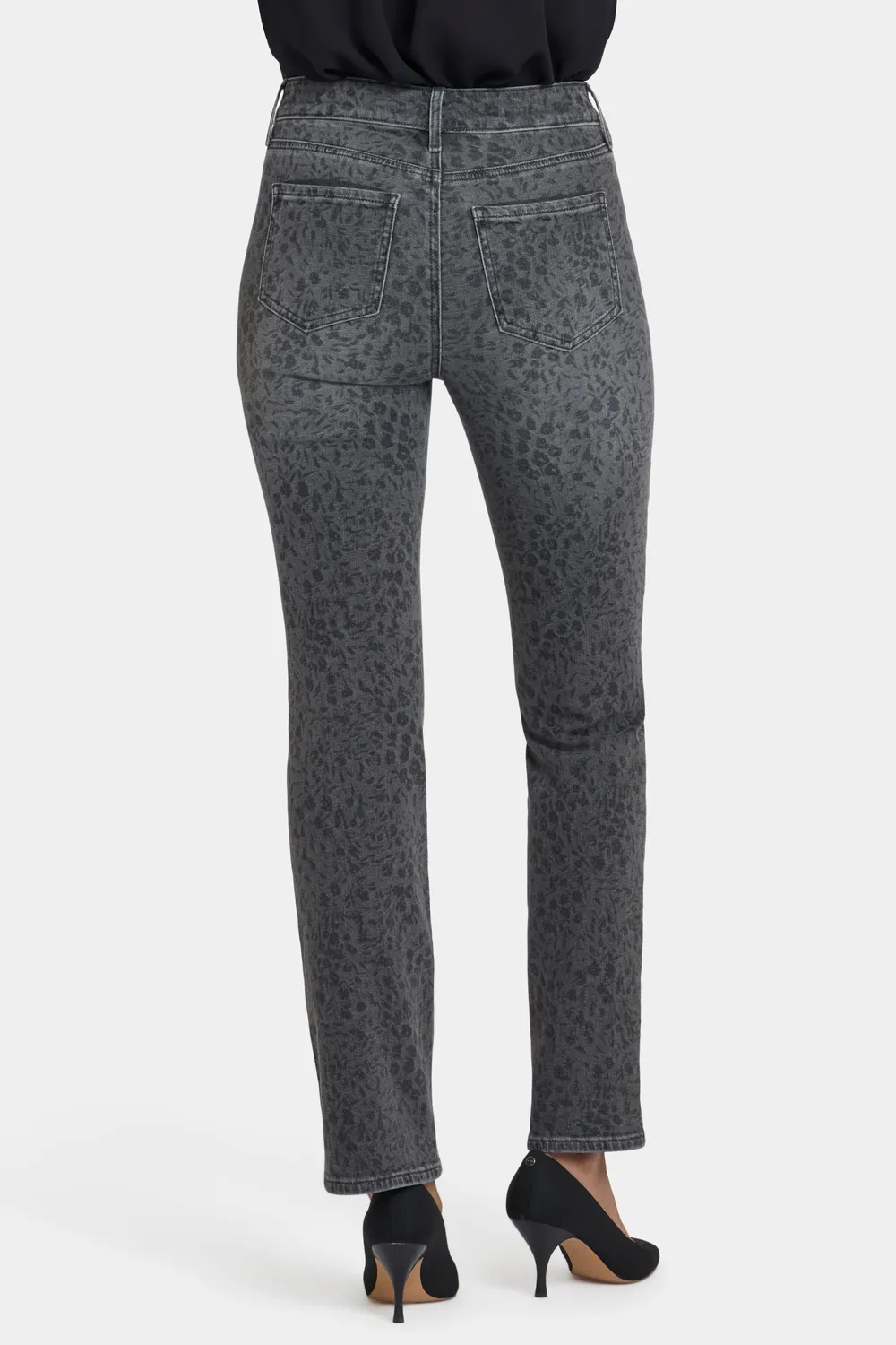 NYDJ Marilyn Straight Jeans Grey Daniela Ditsy geblümt