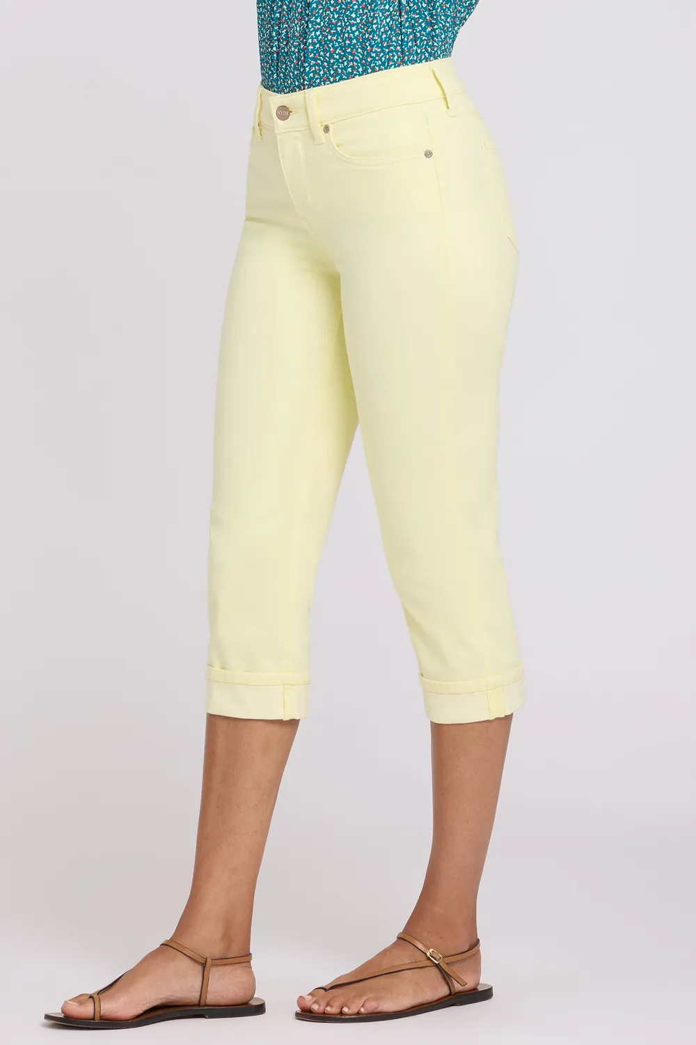 NYDJ Marilyn Straight Crop Jeans Chardonnay cropped