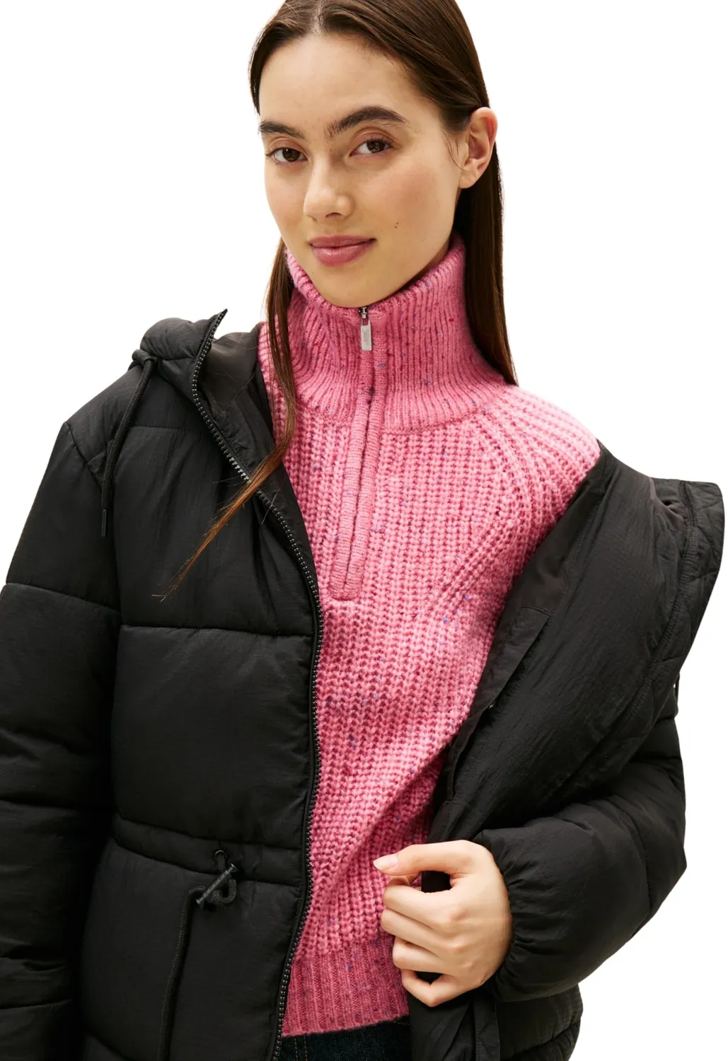 Tommy Jeans Midi Pufferjacke Damen mit Kapuze gesteppt