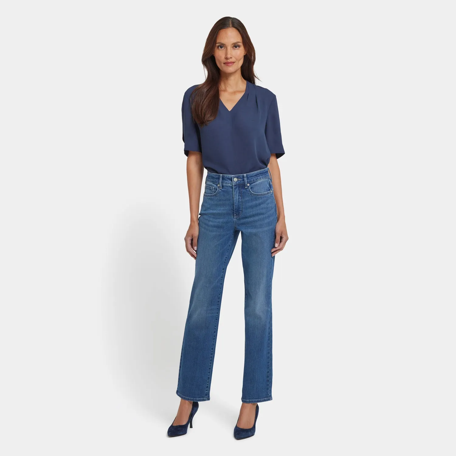NYDJ Marilyn Straight Jeans Lake Notre-Dame High Rise