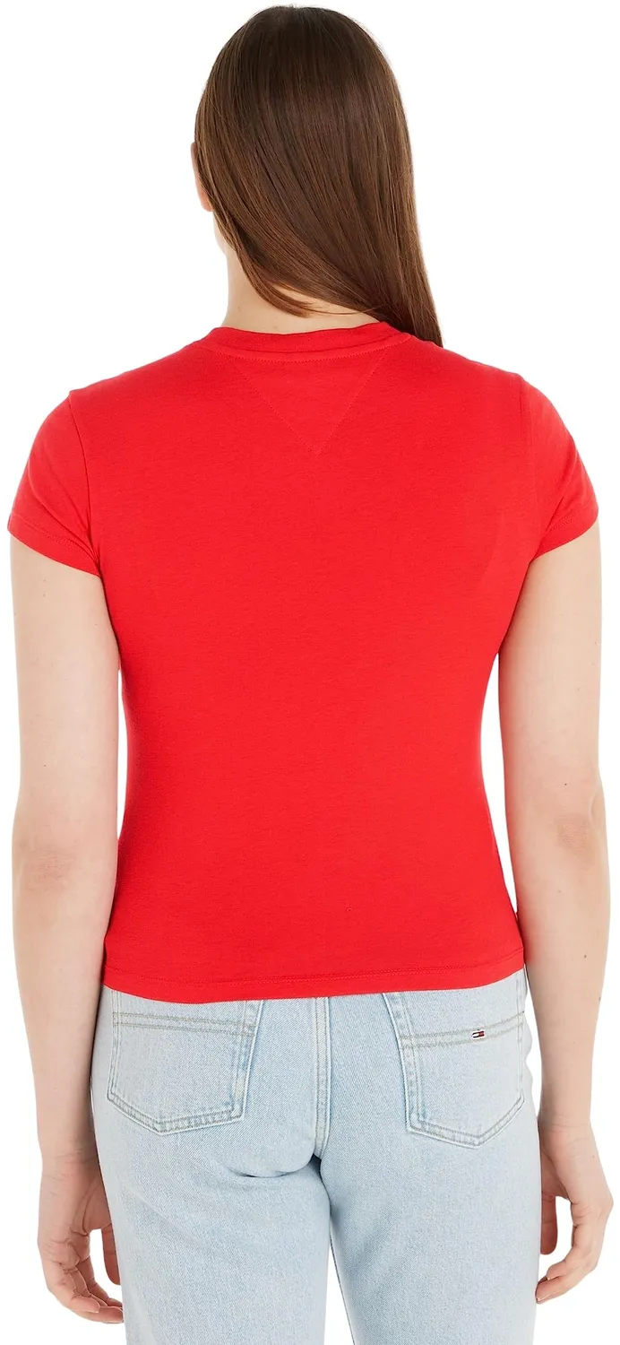 Tommy Jeans Slim Essential Rib T-Shirt Damen M Kurzarm