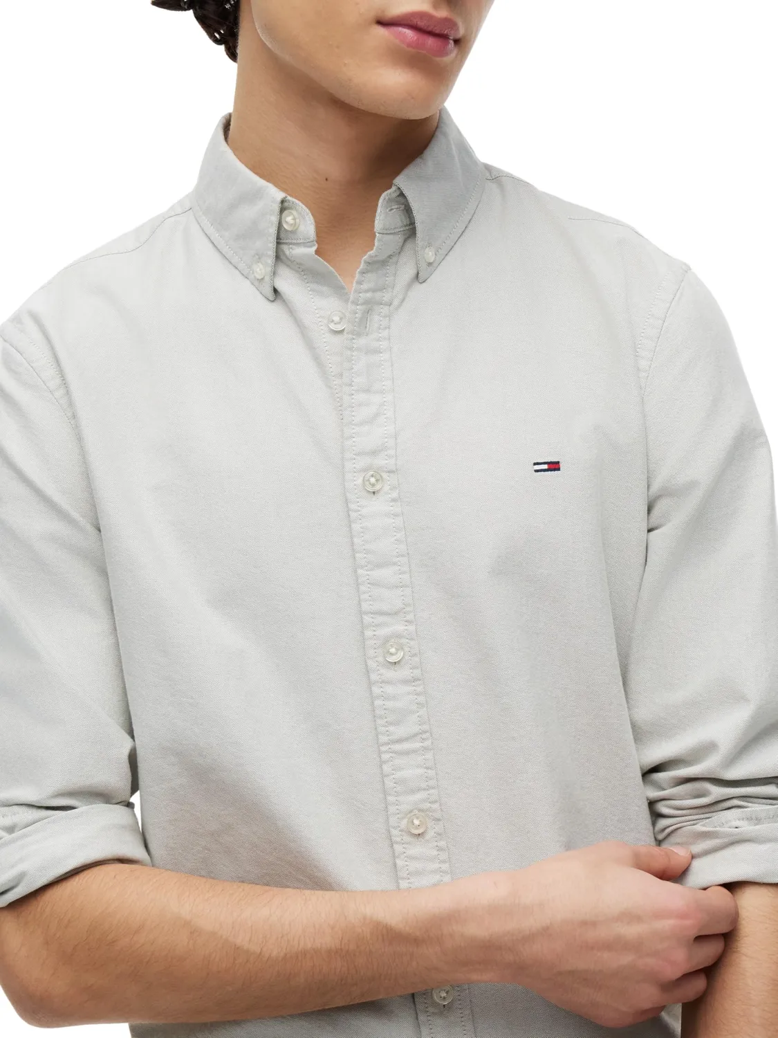 Tommy Jeans Oxford Hemd Langarm Regular Fit XXL Grün Baumwolle