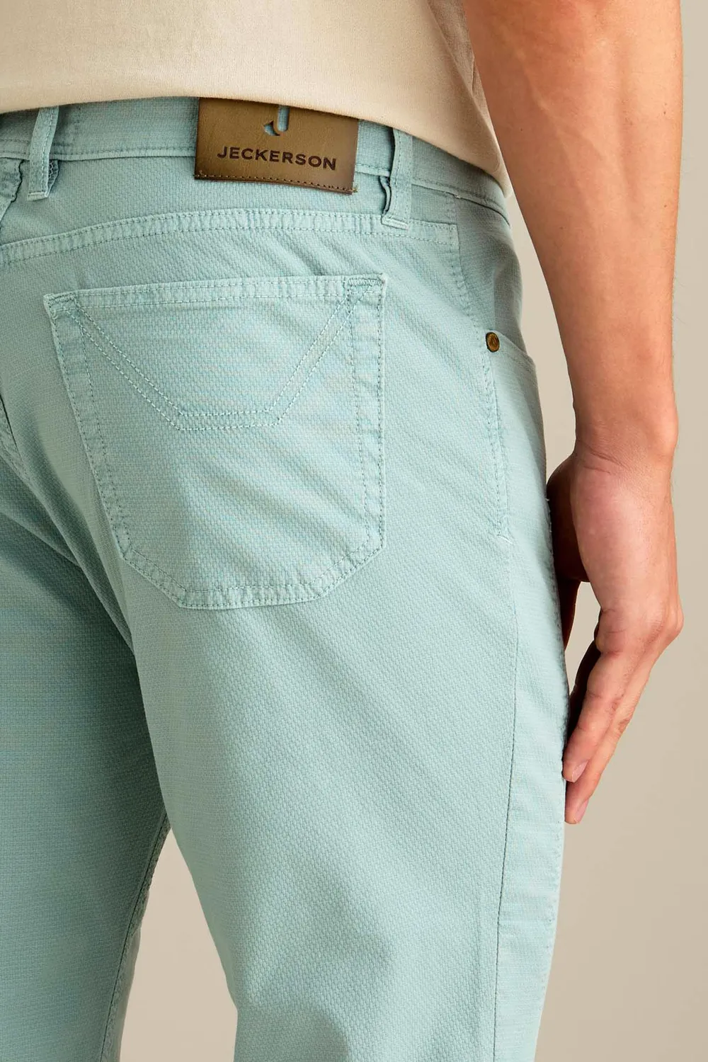 Jeckerson John Hose Slim Fit pastellgrün Baumwolle