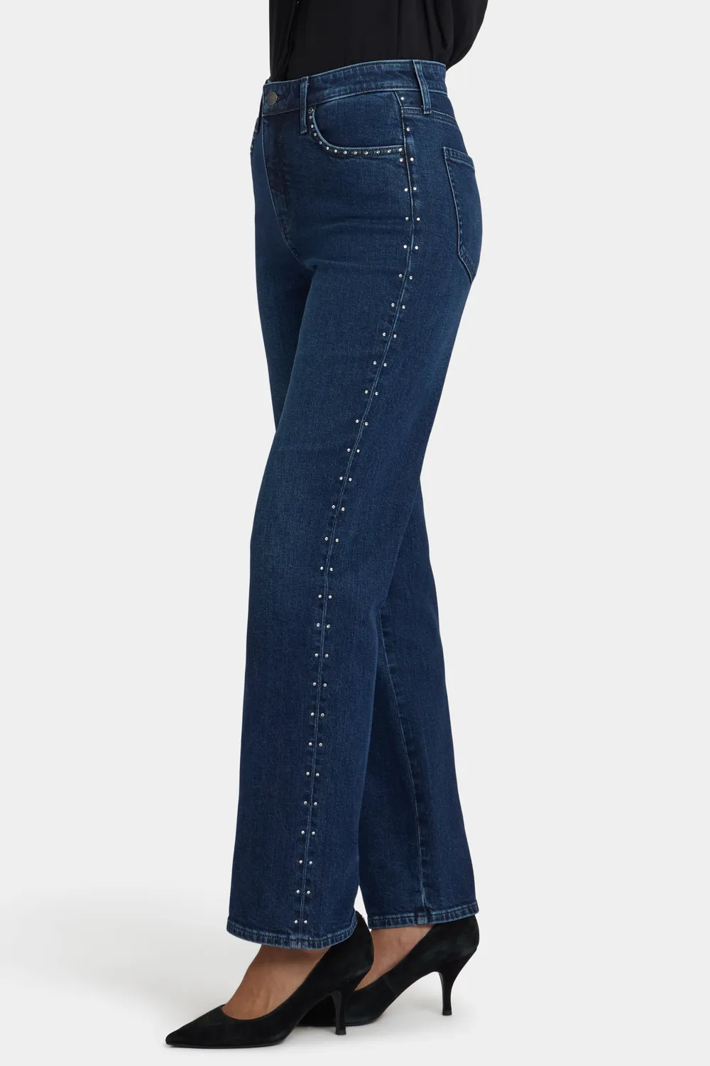 NYDJ Brooke Loose Straight Jeans Louvre Sapphire Strass