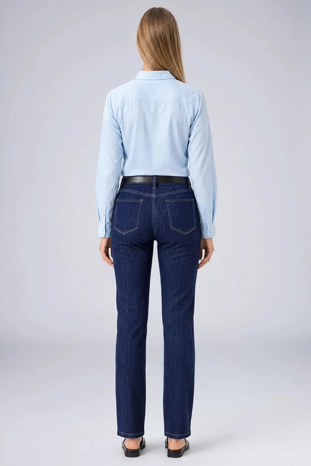 NYDJ Marilyn Straight Jeans Mabel Blau Stretch