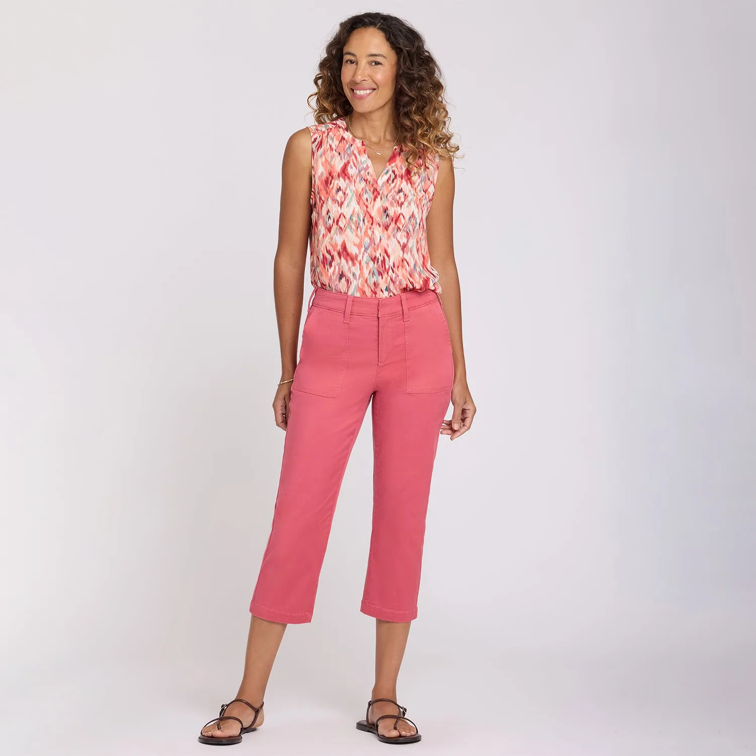 NYDJ Utility Hose Chrysanthemum Twill cropped