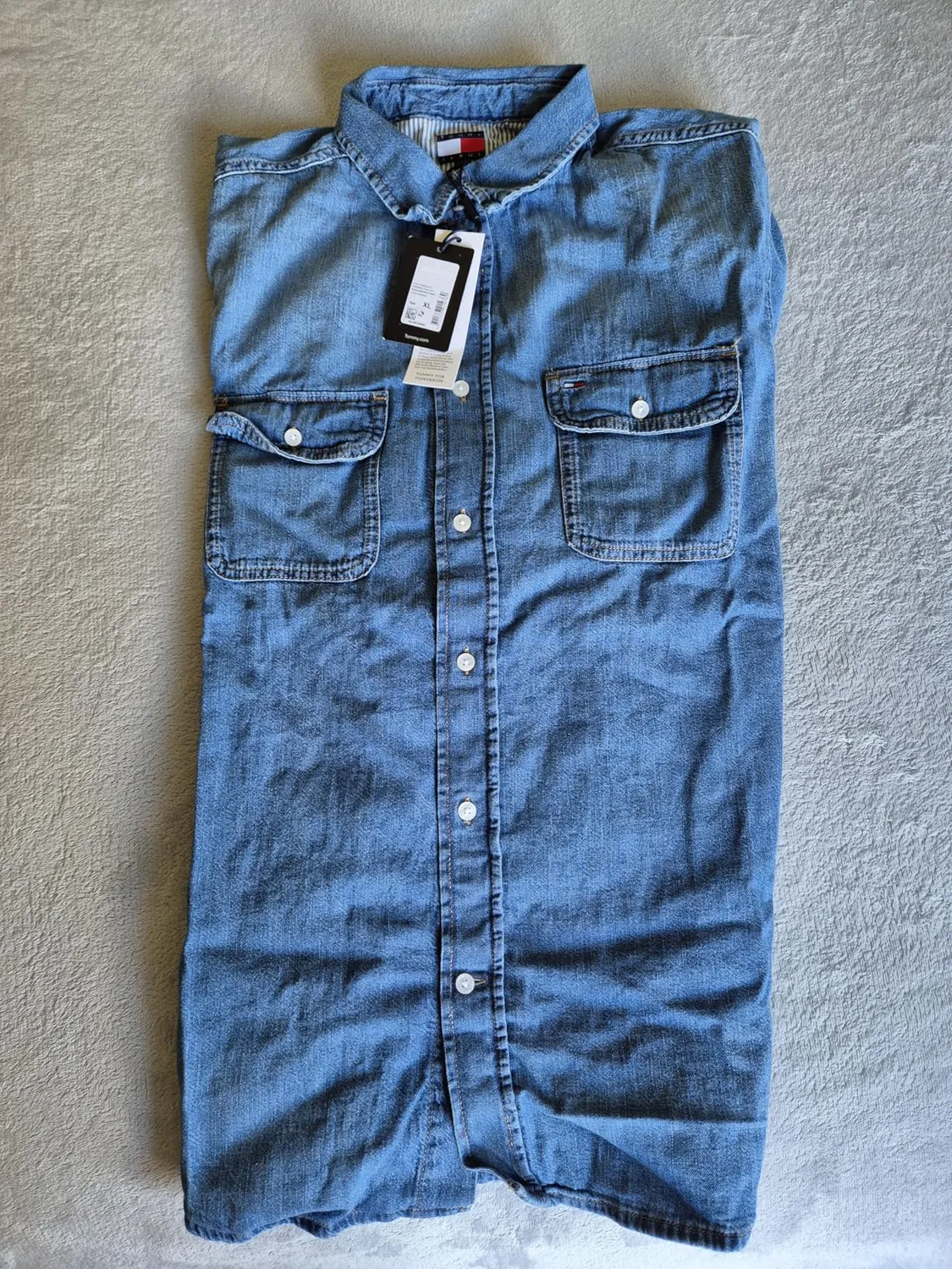 Tommy Jeans Relaxed Denim Shirt EXT Dm0dm23028 Jeanshemd L