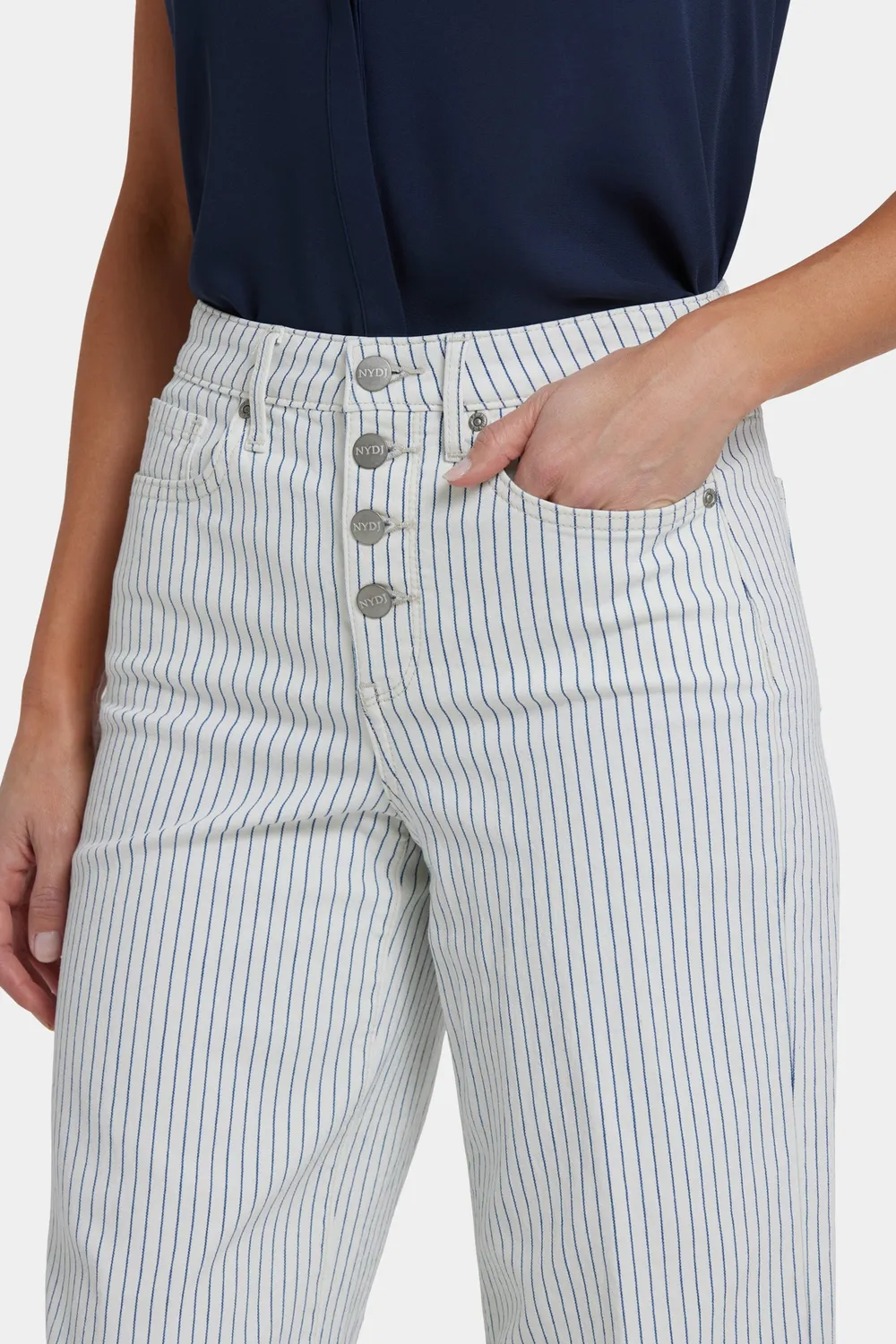 NYDJ Teresa Wide Leg Ankle Jeans Palencia Stripe