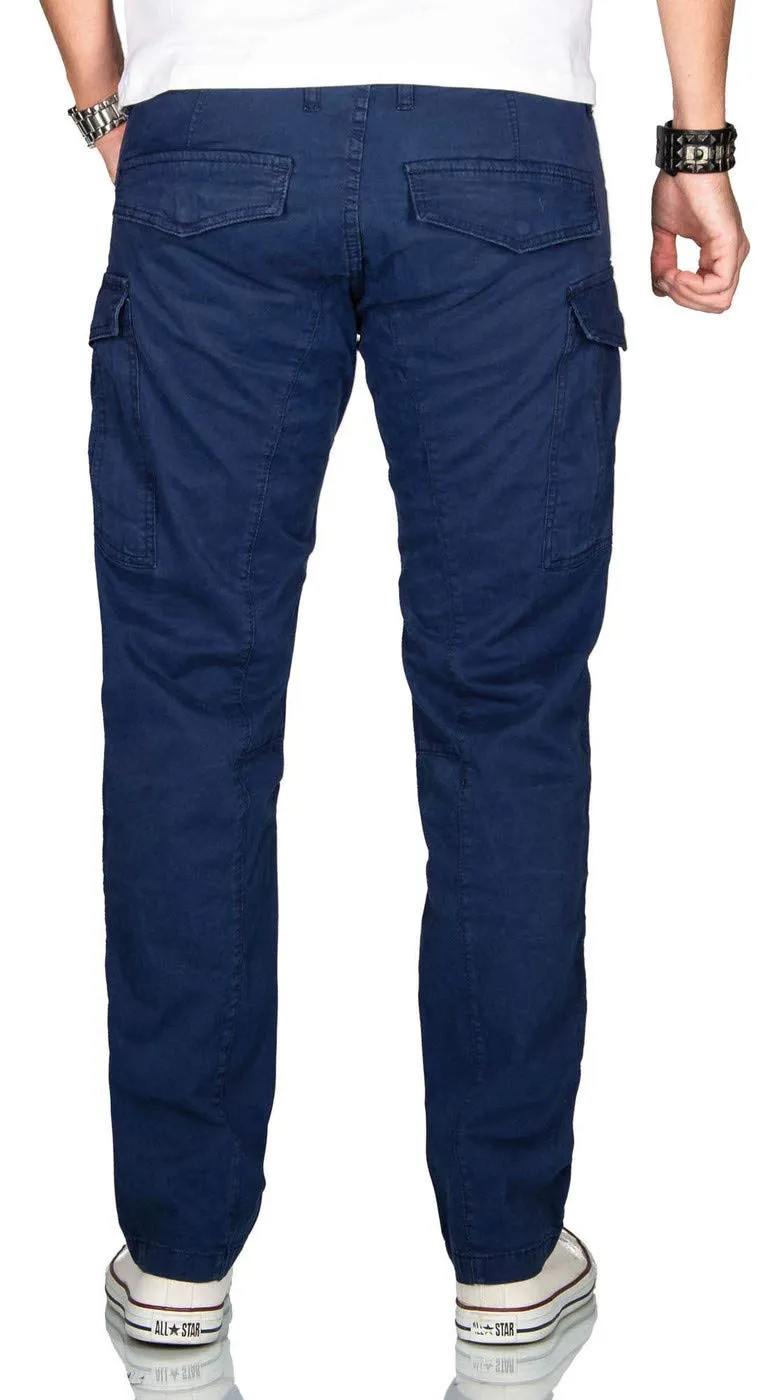 Alessandro Salvarini AS-032 Herren Cargohose Stretch Chino