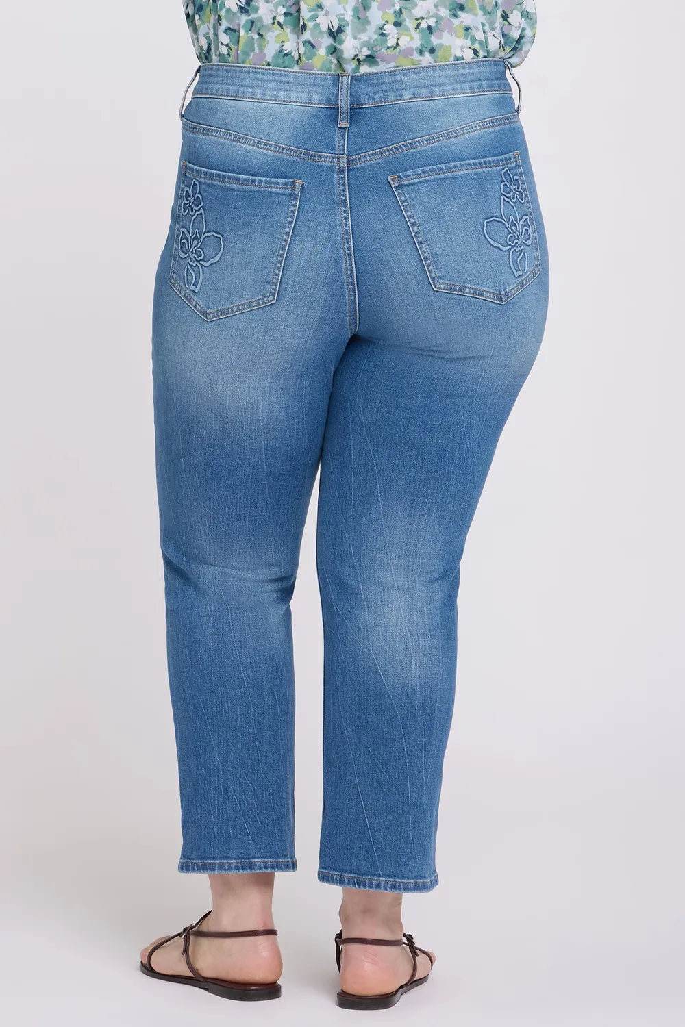 NYDJ Marilyn Straight Ankle Jeans Pacifica Plus