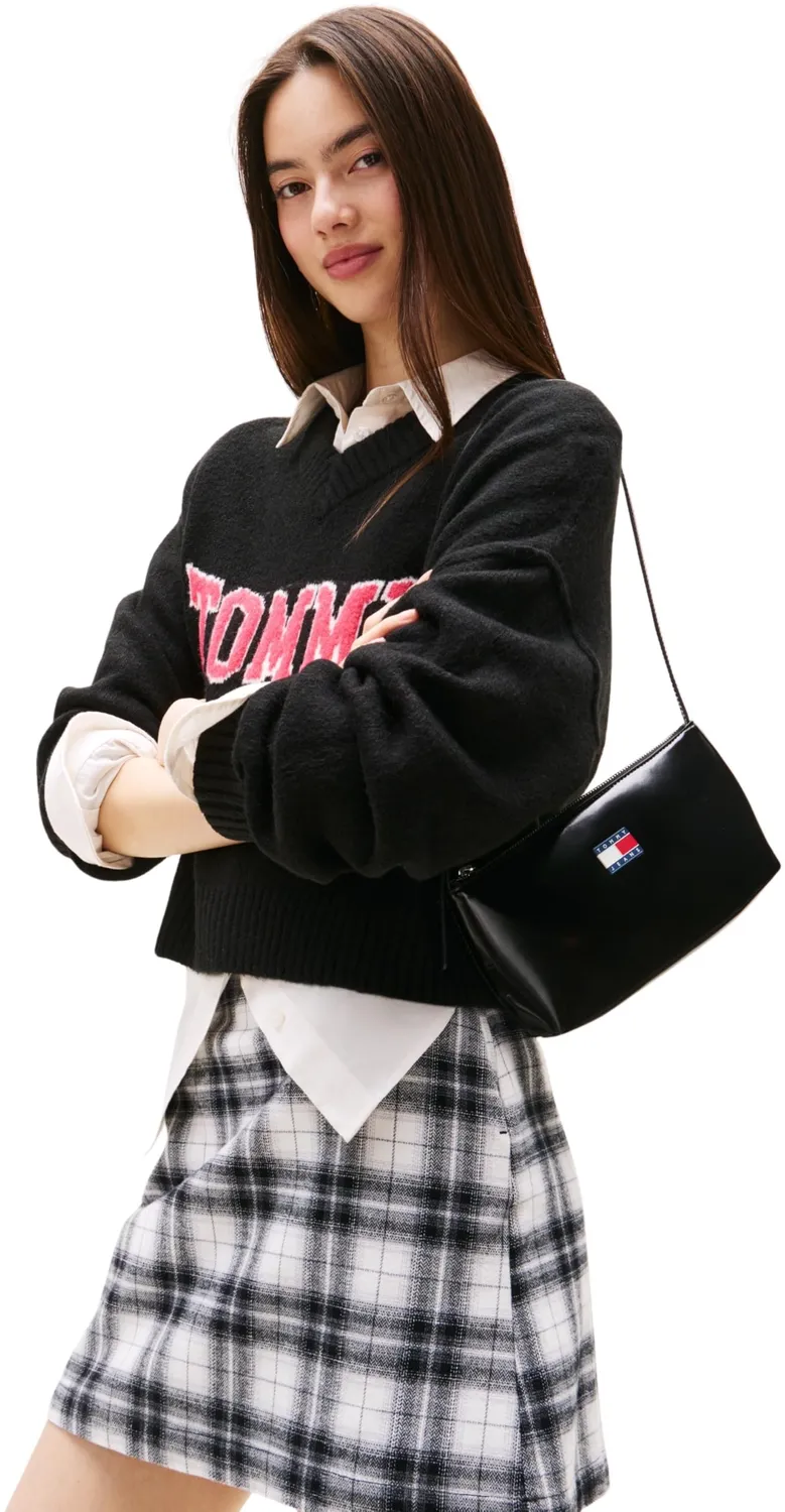 Tommy Jeans TJW Must Shoulder Bag AW0AW17866 Umhängetasche Schwarz