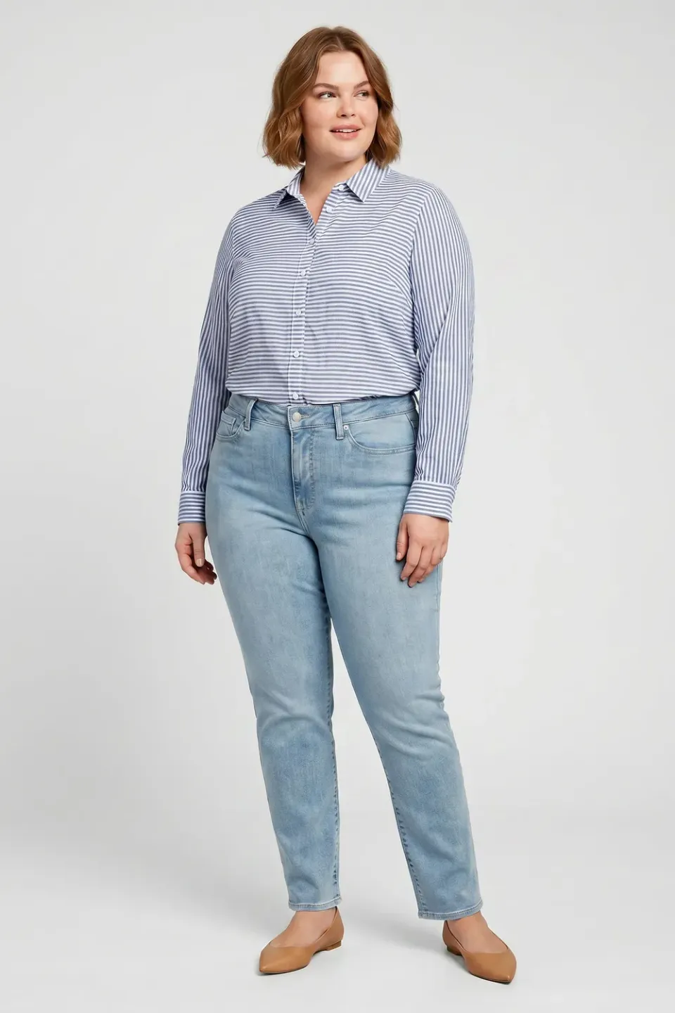 NYDJ Marilyn Straight Haley Jeans Plus Size gerades Bein