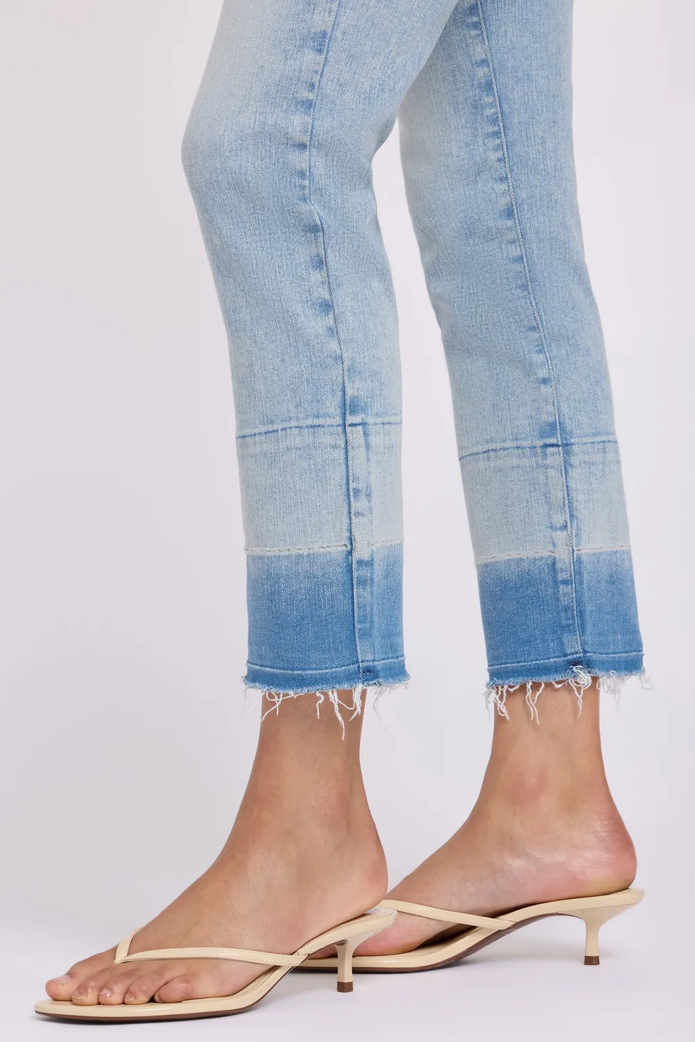 NYDJ Sheri Slim Straight Ankle Jeans Oasis Sand