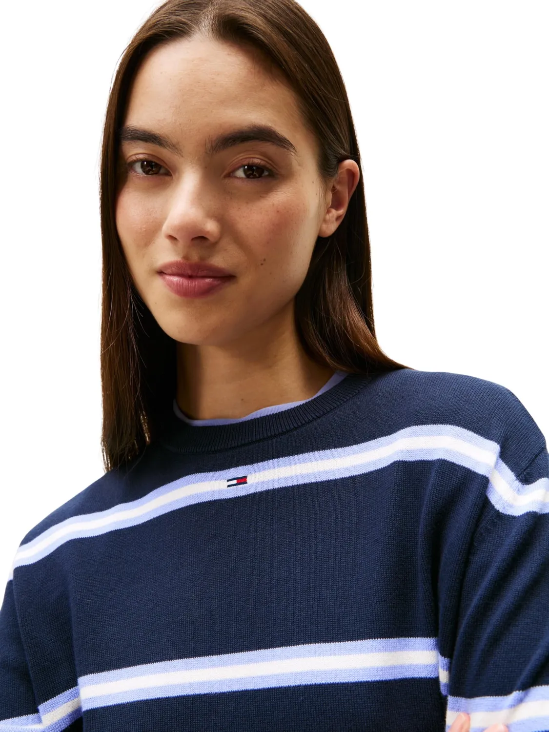 Tommy Jeans Essential Crew Pullover Damen XL Blau