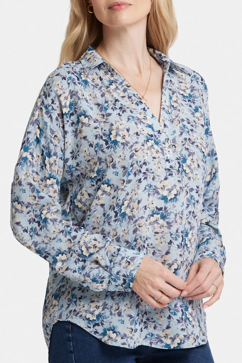 NYDJ Becky Blouse Bluse Alpine Valley aus Georgette