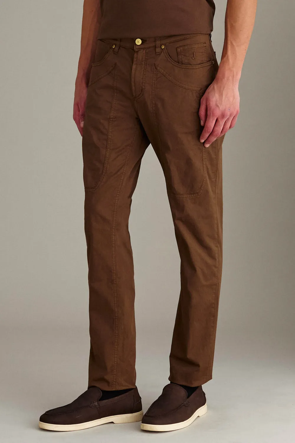 Jeckerson John Hose Herren braun Slim Fit