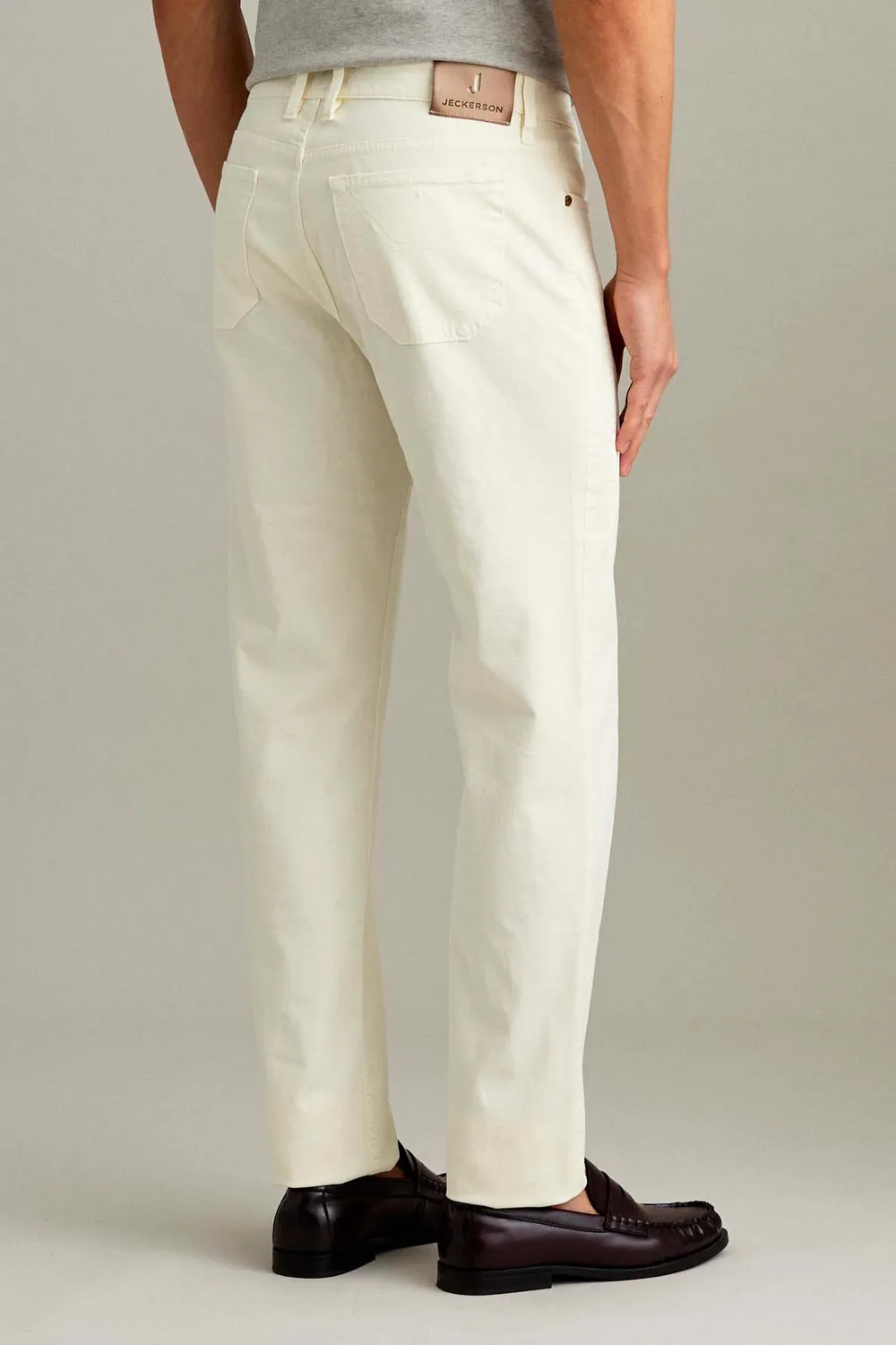 Jeckerson John Hose Slim Fit schneeweiß Gabardine