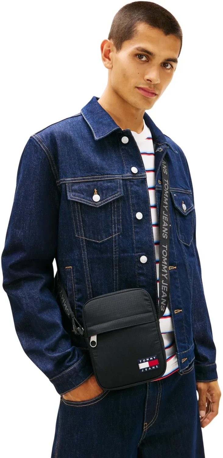 Tommy Jeans Daily Ripstop Reporter Umhängetasche Schwarz