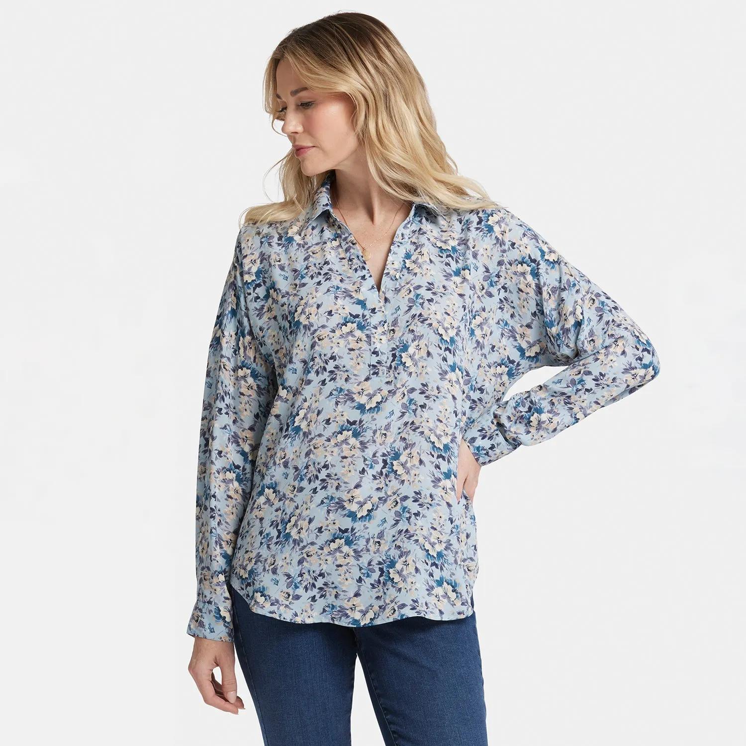 NYDJ Becky Blouse Bluse Alpine Valley aus Georgette