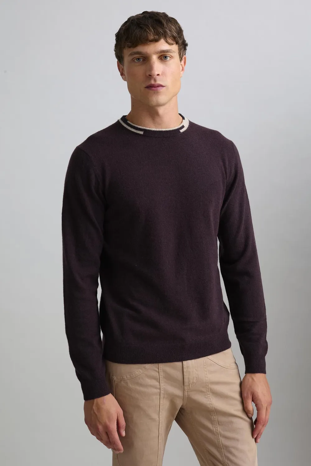Jeckerson Girocollo Cardato Pullover braun Wolle