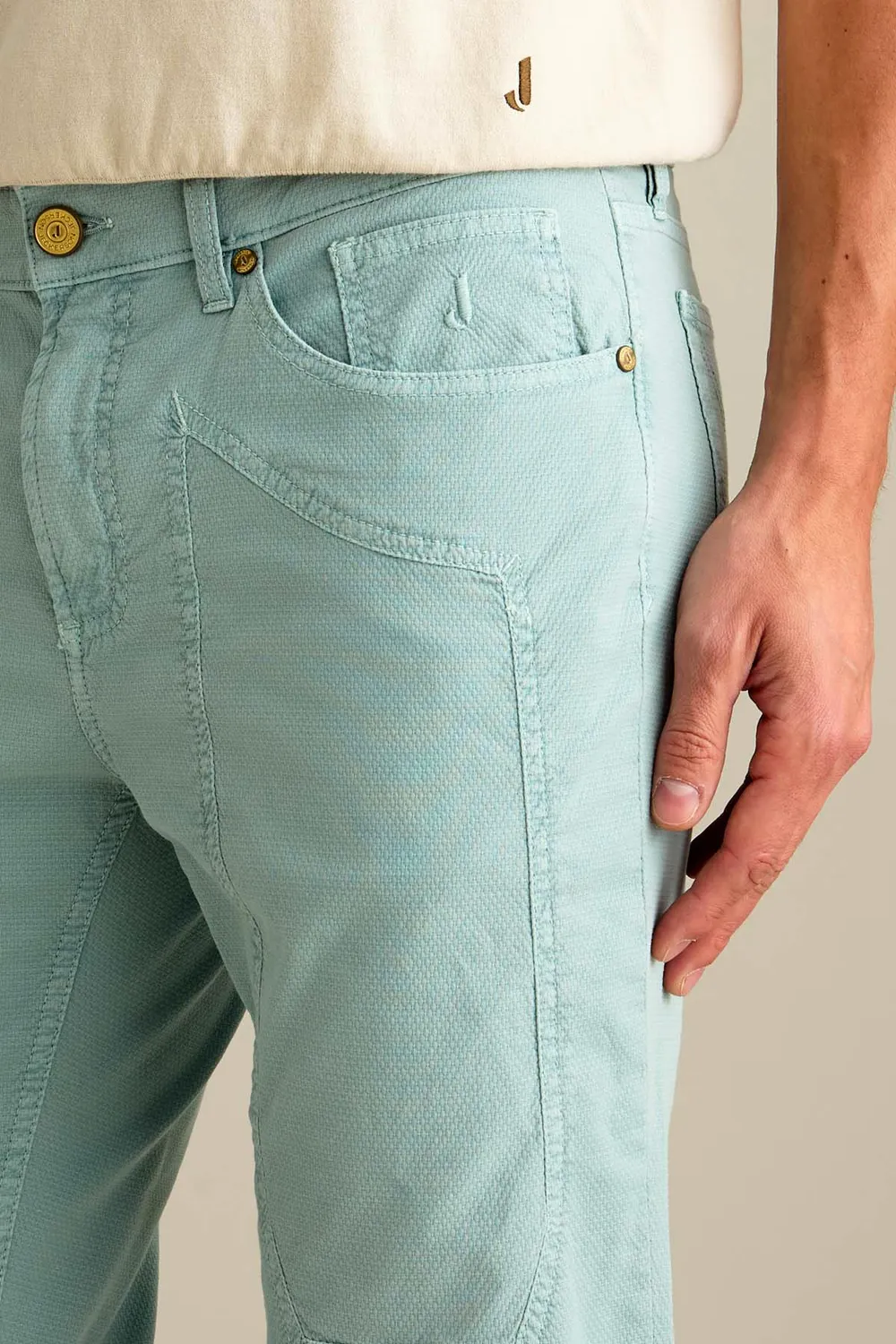 Jeckerson John Hose Slim Fit pastellgrün Baumwolle