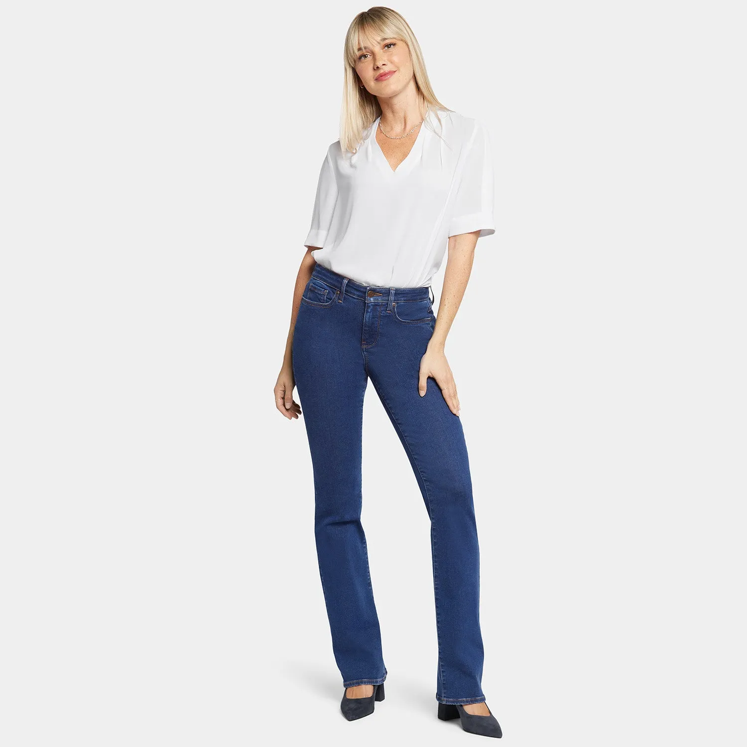 NYDJ Barbara Bootcut Jeans Quinn blaumittel