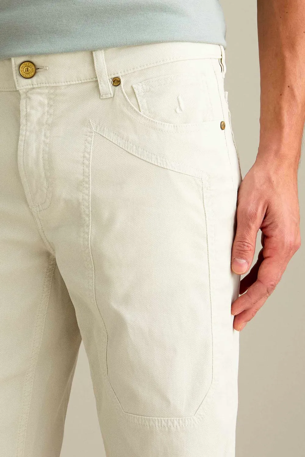 Jeckerson Jayden Bermuda Eisgrau Slim Fit Wabenstoff
