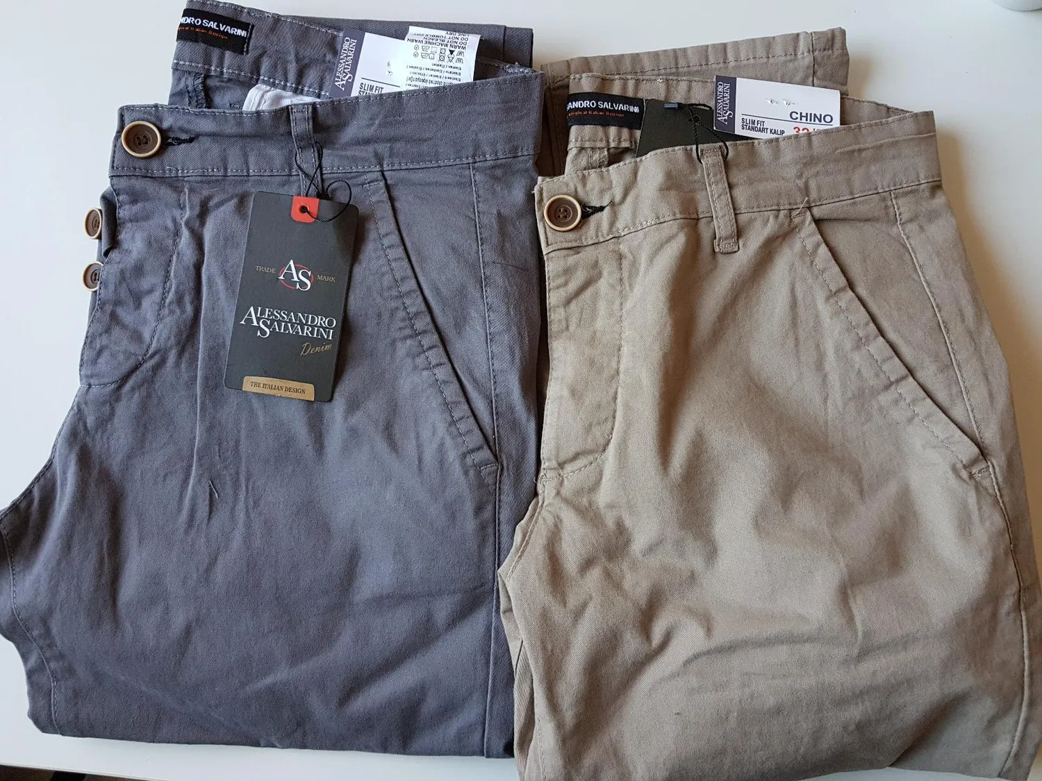 Alessandro Salvarini AS024 Chino Herren Schwarz Stretch