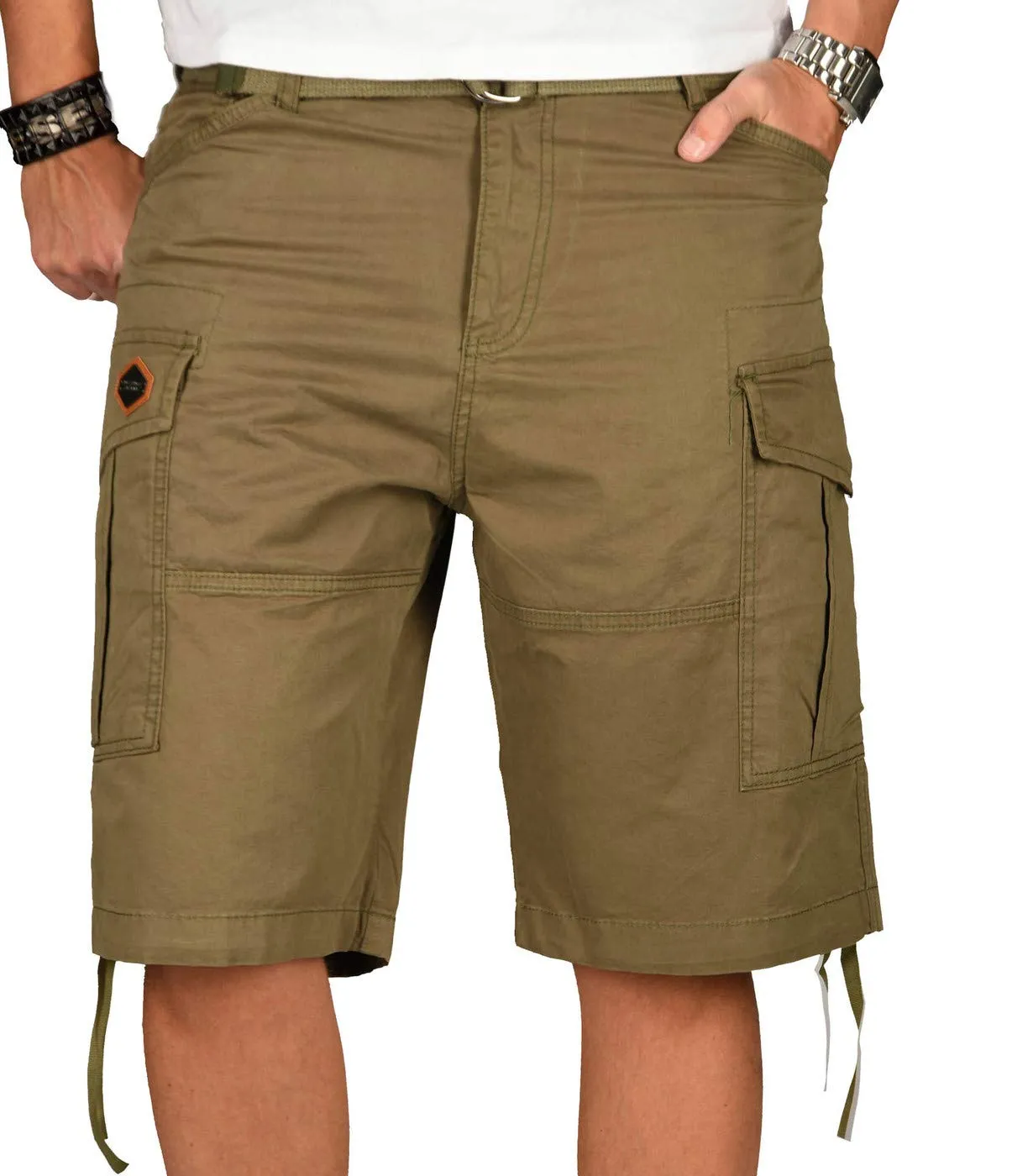 Alessandro Salvarini AS-133 Cargoshorts Herren mit Gürtel locker