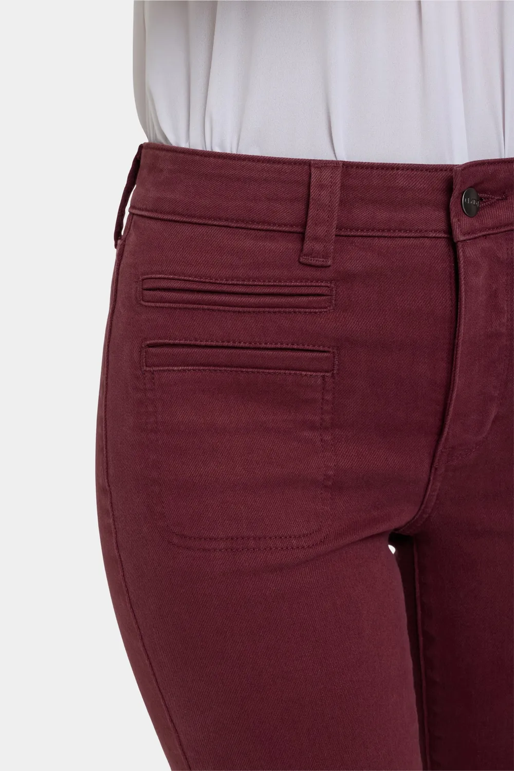 NYDJ Marilyn Straight Jeans Sienna Red Straight Rot High Rise