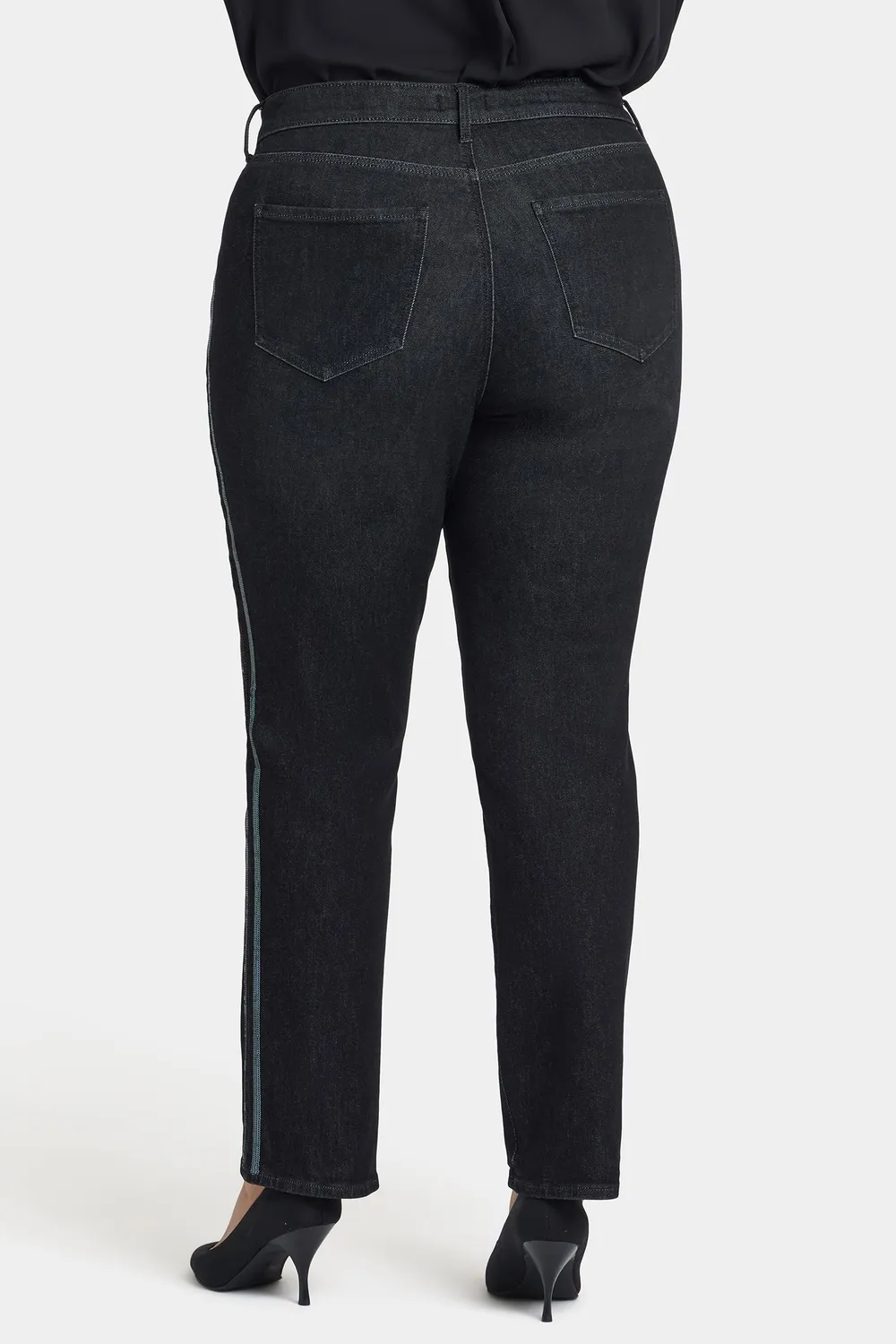 NYDJ Marilyn Straight Jeans Plus French Nightfall Pailletten