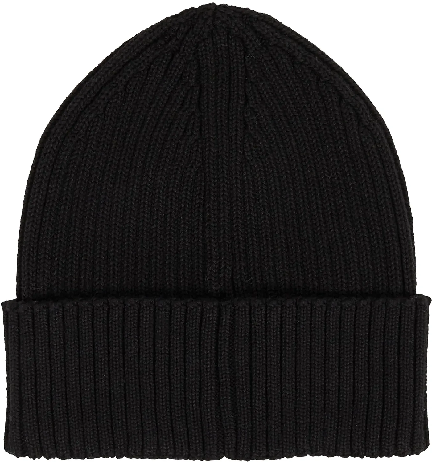 Tommy Jeans Flag Rib Beanie Mütze Schwarz Strick