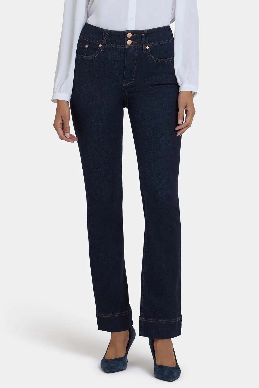 NYDJ Barbara Bootcut Jeans Magical Petite dunkelblau