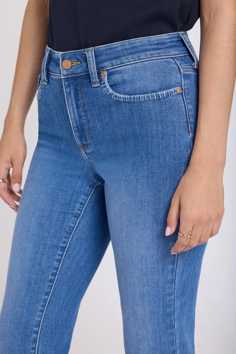 NYDJ Marilyn Straight Ankle Jeans Blue Paradise Denim
