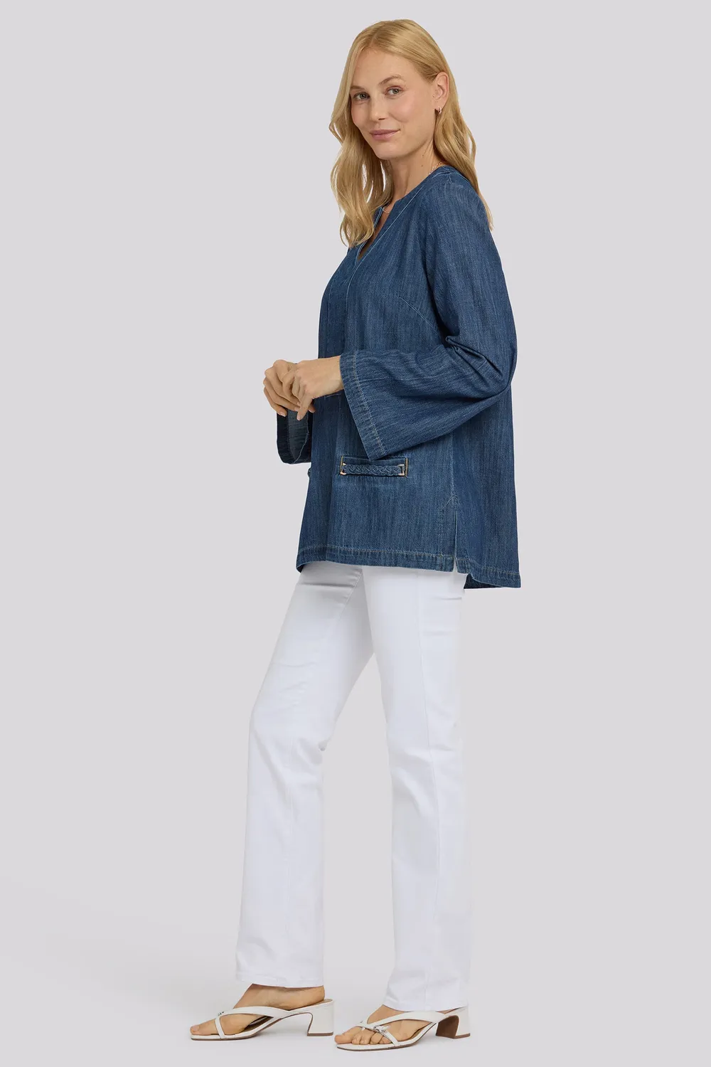 NYDJ Denim Tunika Medium Indigo langarm